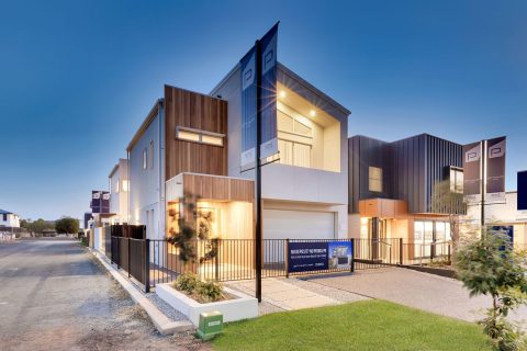 Street view of Grand Designs display home at Rochedale by Stella Franks building designer